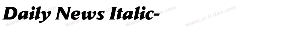 Daily News Italic字体转换